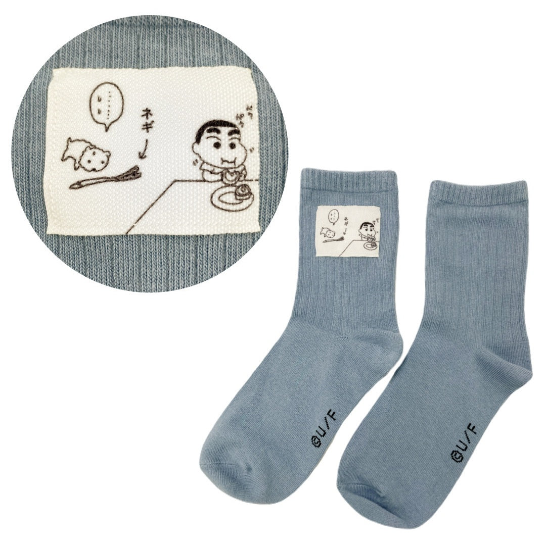原作35周年 プリントネームソックス おやつ／いっしょに行こ／ネギ